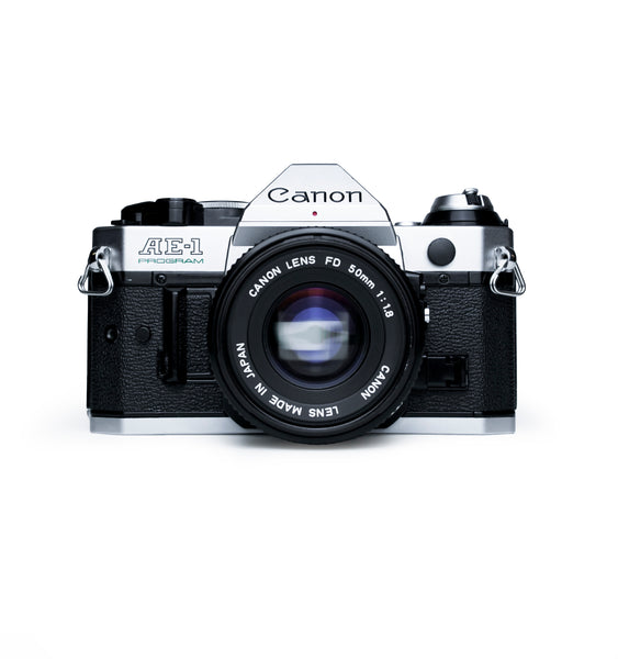 Canon AE-1 Program 35mm SLR Film Camera with 50mm F1.8 Lens