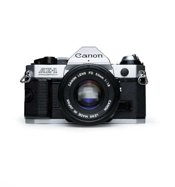 Canon AE-1 Program 35mm SLR Film Camera with 50mm F1.8 Lens