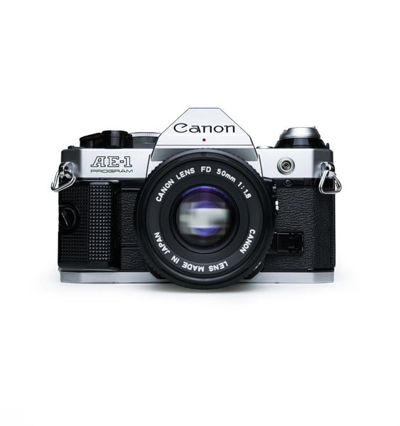 Canon AE-1 Program 35mm SLR Film Camera with 50mm F1.8 Lens