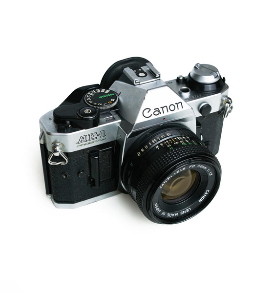Canon AE-1 Program 35mm SLR Film Camera with 50mm F1.8 Lens