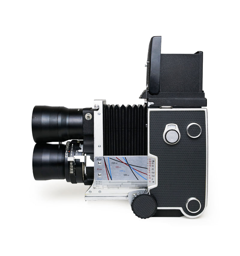Mamiya C220 Medium Format Camera with 55mm F4.5 & 180mm F4.5 Lenses
