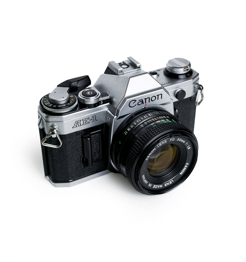 Canon AE-1 35mm SLR Film Camera with 50mm F1.8 & 35-70 F3.5