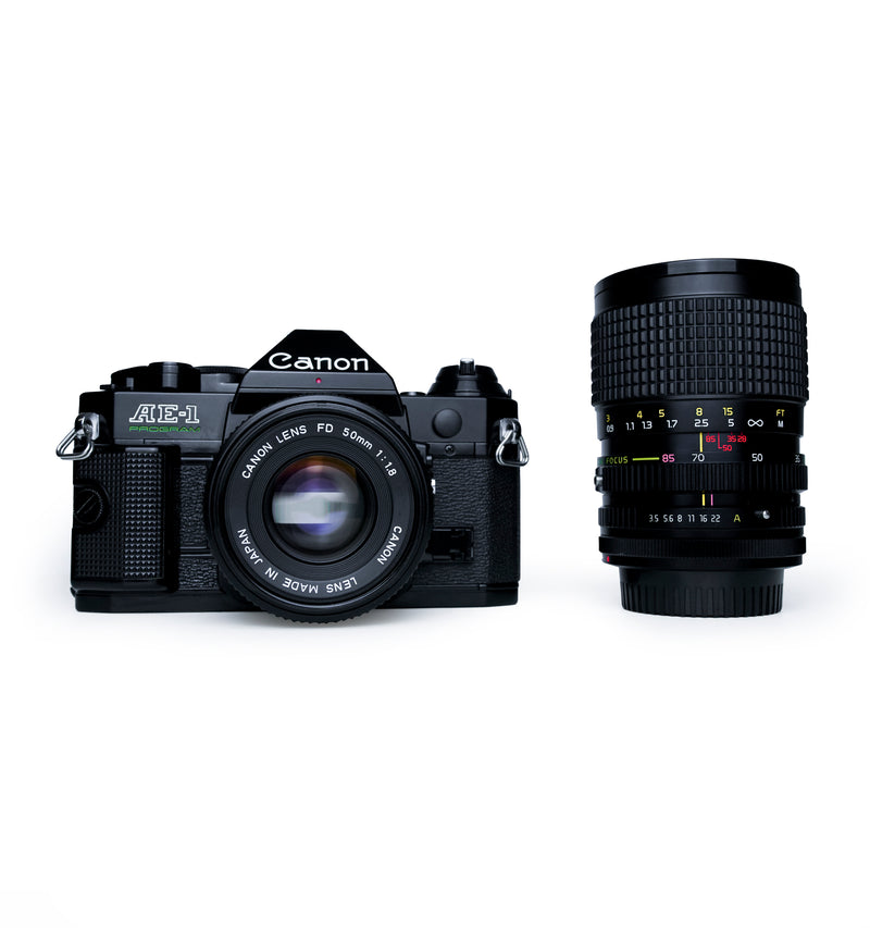 Canon AE-1 Program Black 35mm SLR Film Camera with 50mm F1.8 28