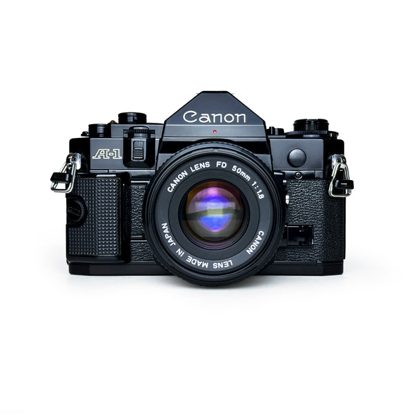 Canon A-1 35mm SLR Film Camera with 50mm F1.8 & 35-70mm F4 & 70