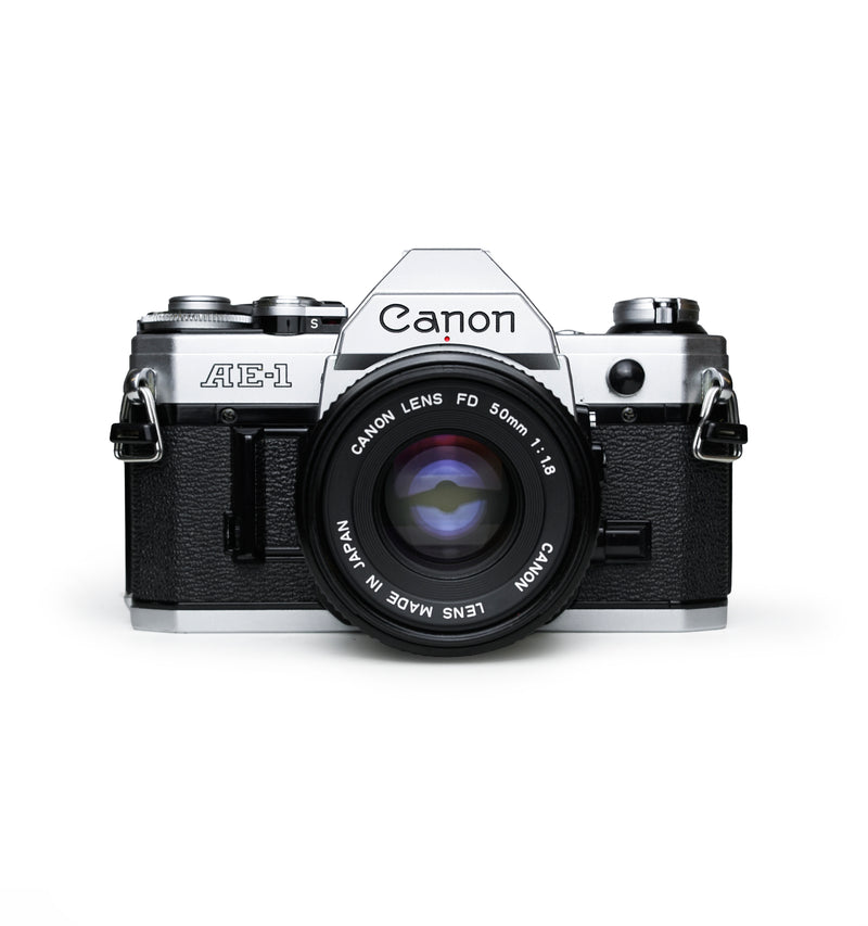 Canon AE-1 35mm SLR Film Camera with 50mm F1.8 Lens