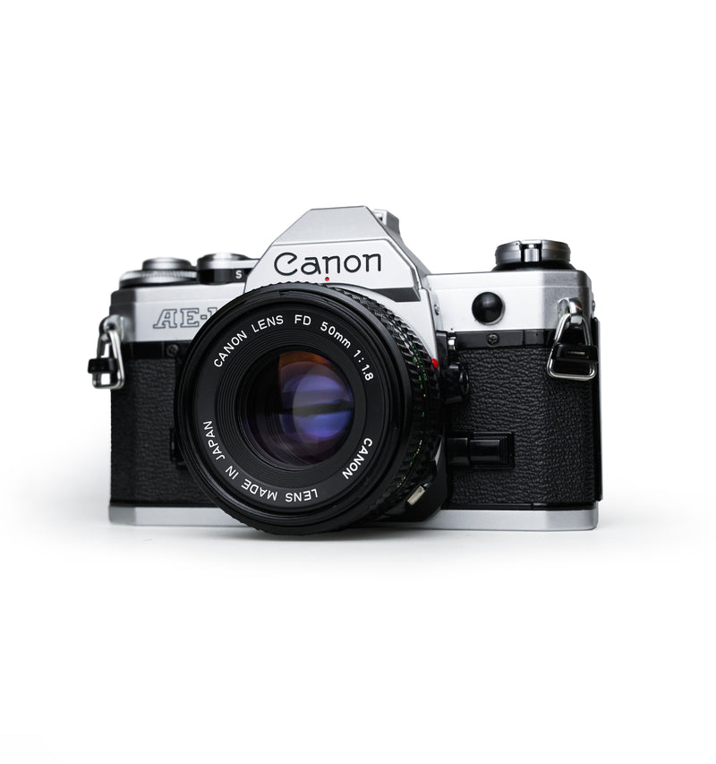 Canon AE-1 35mm SLR Film Camera with 50mm F1.8 Lens