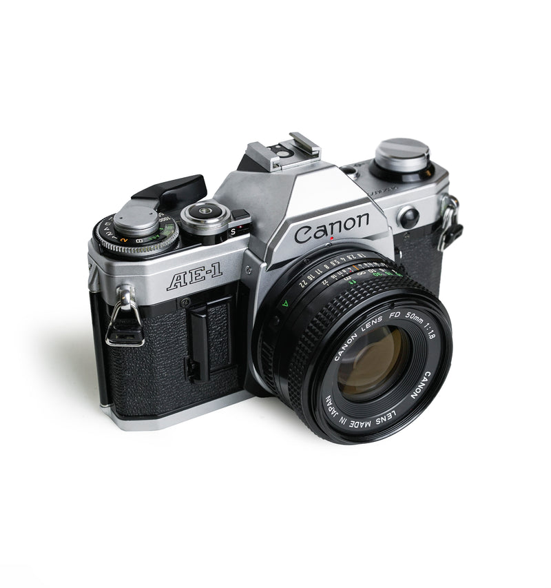 Canon AE-1 35mm SLR Film Camera with 50mm F1.8 Lens