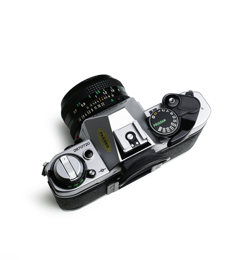 Canon AE-1 Program 35mm SLR Film Camera with 50mm F1.8 & Soligor 70-300mm F3.8 Lenses