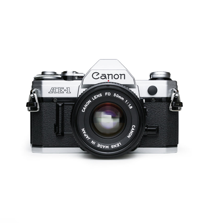 Canon AE-1 35mm SLR Film Camera with 50mm F1.8 Lens