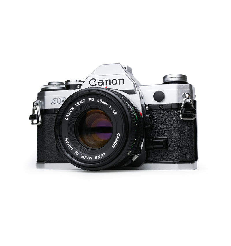 Canon AE-1 35mm SLR Film Camera with 50mm F1.8 Lens