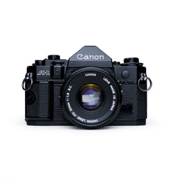 Canon A-1 35mm SLR Film Camera Set with 50mm F1.8 S.C. Lens