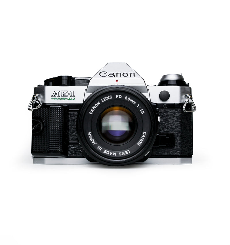 Canon AE-1 Program 35mm SLR Film Camera with 50mm F1.8 Lens