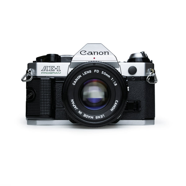Canon AE-1 Program 35mm SLR Film Camera with 50mm F1.8 Lens