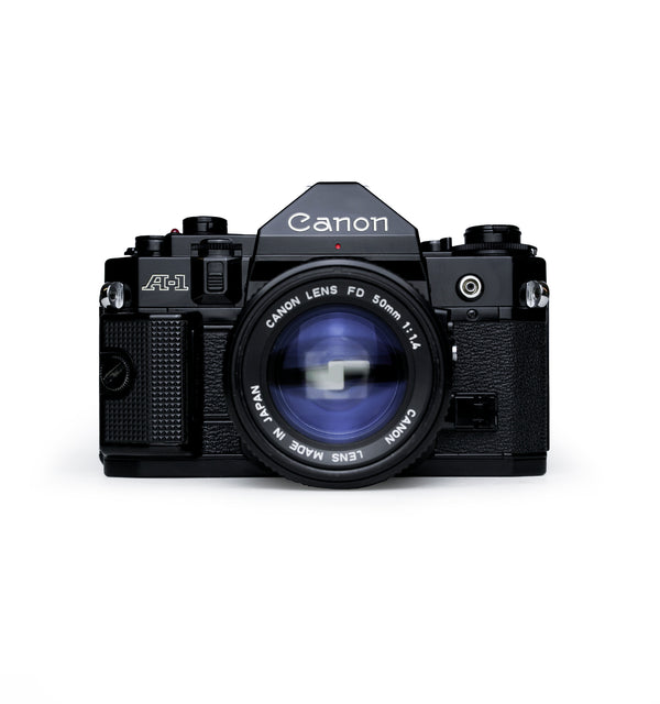 Canon A-1 35mm SLR Film Camera with 50mm F1.4 Lens