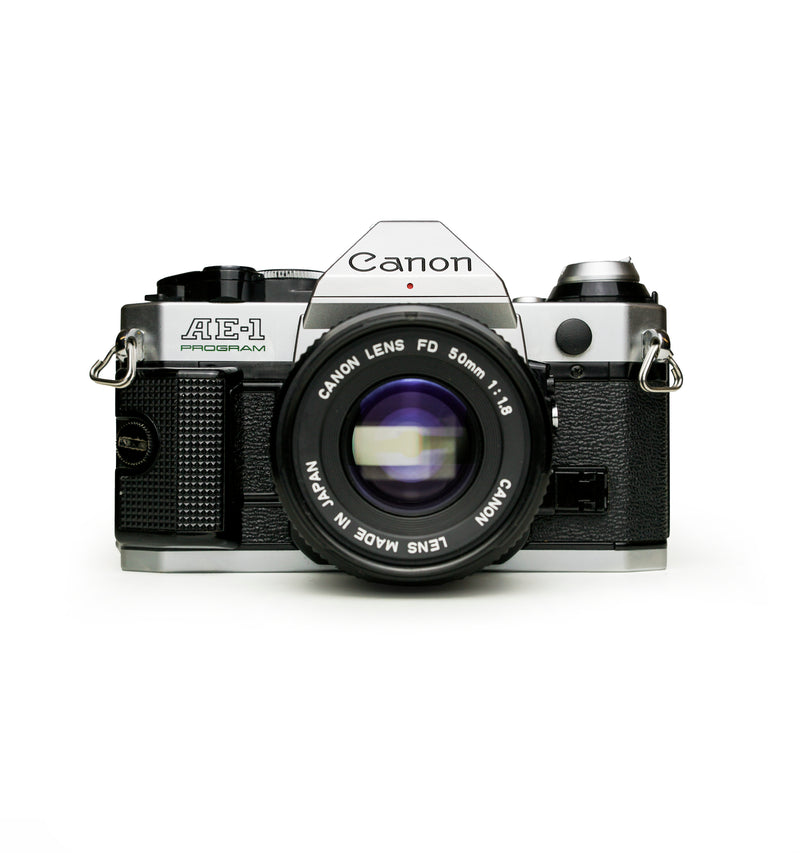 Canon AE-1 Program 35mm SLR Film Camera with 50mm F1.8 Lens
