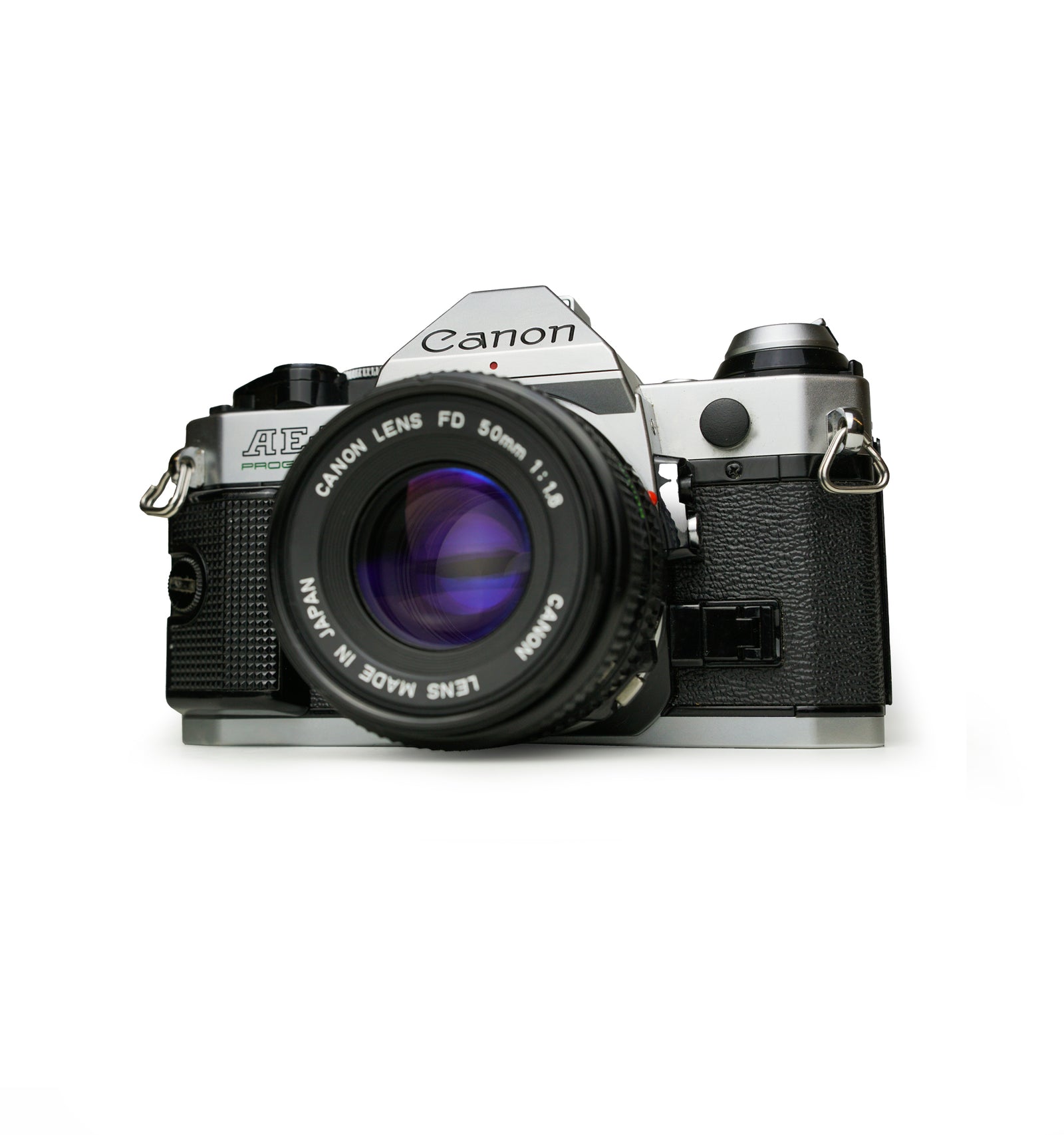 Canon AE-1 Program 35mm SLR Film Camera with 50mm Sigma 35