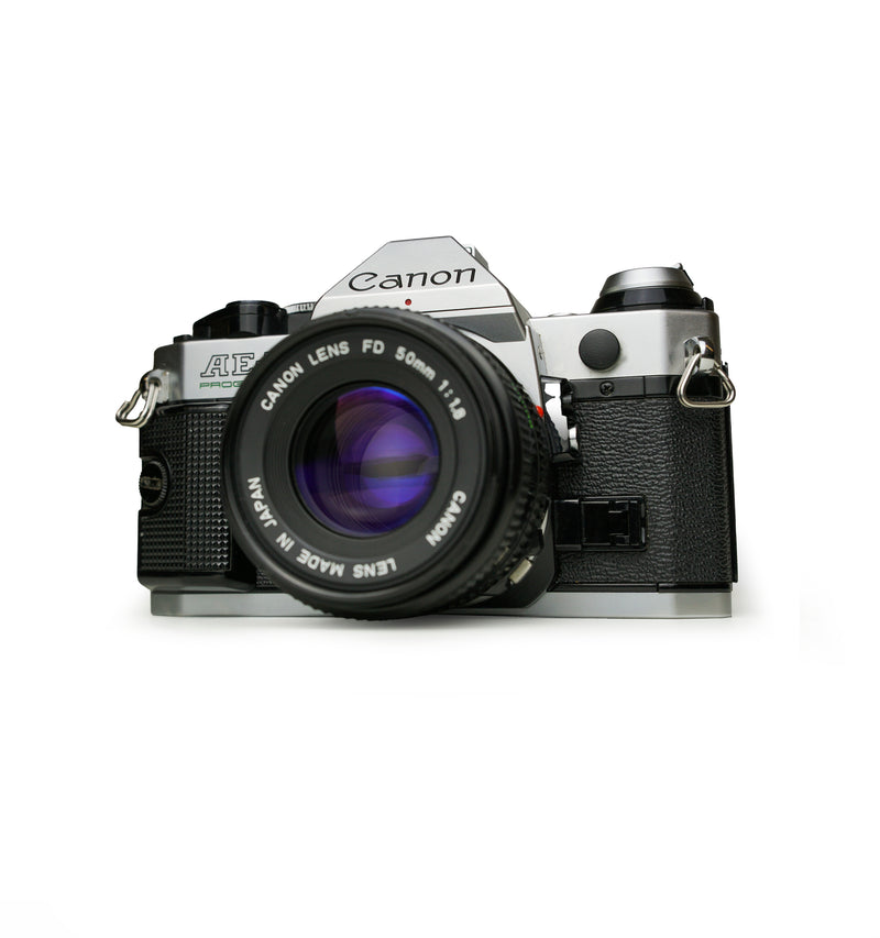Canon AE-1 Program 35mm SLR Film Camera with 50mm F1.8 Lens
