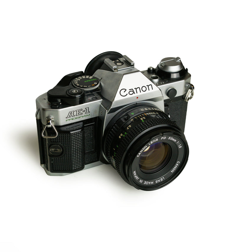 Canon AE-1 Program 35mm SLR Film Camera with 50mm F1.8 Lens