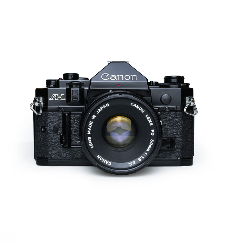 Canon A-1 35mm SLR Film Camera with 50mm Lens