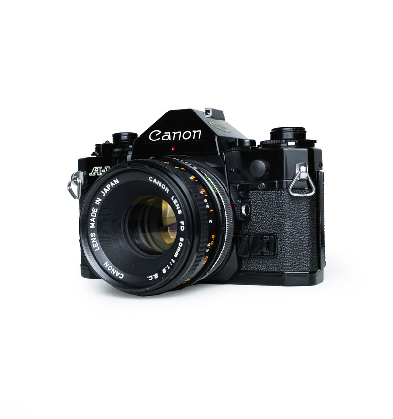 Canon A-1 35mm SLR Film Camera with 50mm Lens