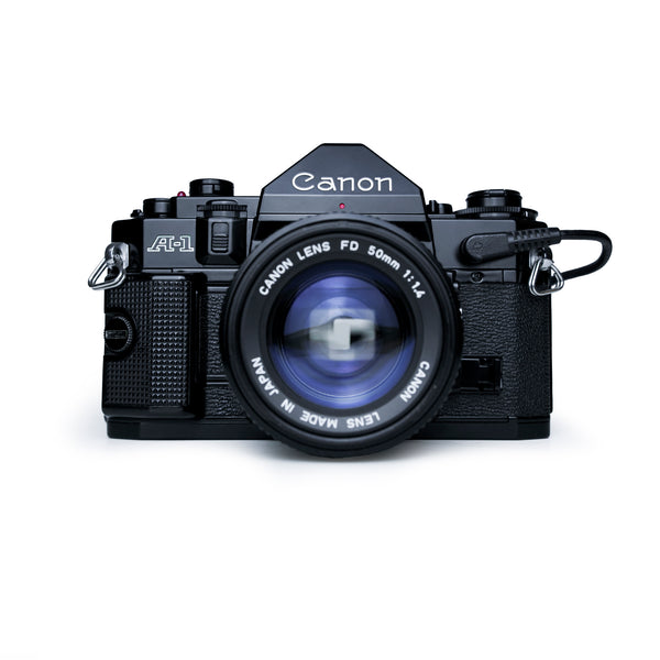 フィルムカメラ canon a-1 Canon A-1 35mm SLR Film Camera with 50mm F1.4 & Data Back & Power