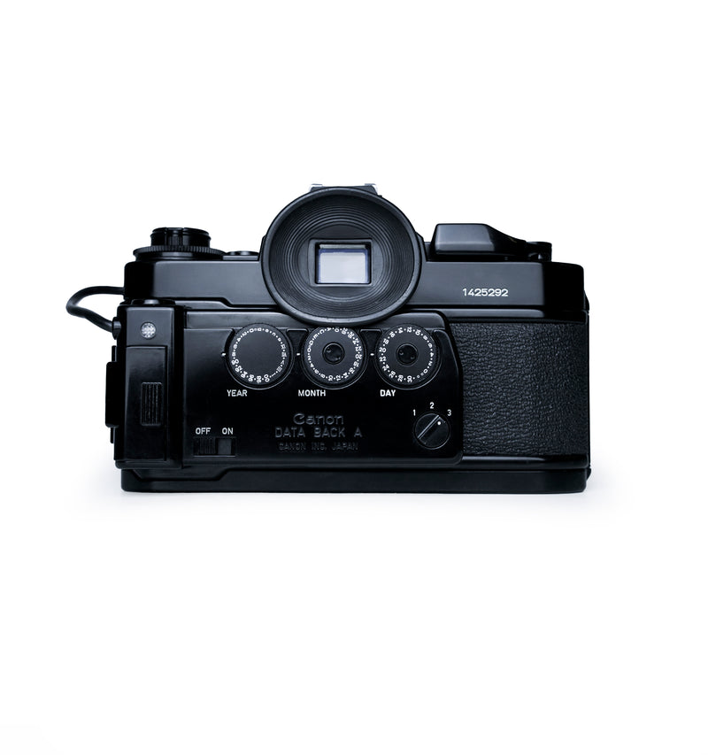 Canon A-1 35mm SLR Film Camera with 50mm F1.4 & Data Back & Power