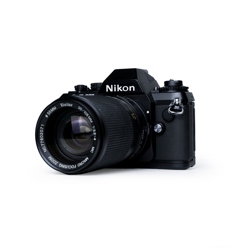 Nikon F-301 35mm SLR Film Camera with Vivitar 35-105 mm Lens