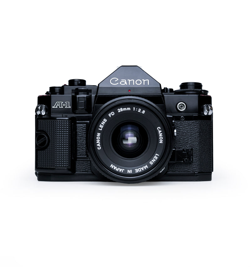 Canon A-1 35mm SLR Film Camera Set with 50mm F1.8 S.C. Lens