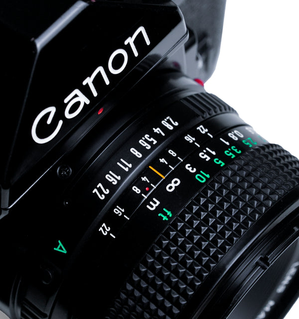 Canon A-1 35mm SLR Film Camera Set with 50mm F1.8 S.C. Lens