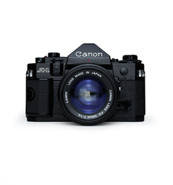 Canon A-1 35mm SLR Film Camera with 50mm F1.4 & 28mm F2.8 Lens