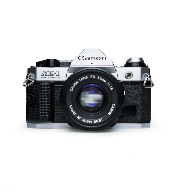 Canon AE-1 Program 35mm SLR Film Camera with 50mm F1.8 Lens