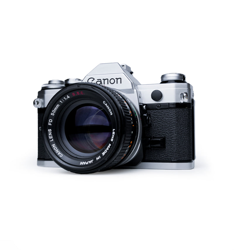 Canon AE-1 35mm SLR Film Camera with 50mm F1.4 S.S.C Lens