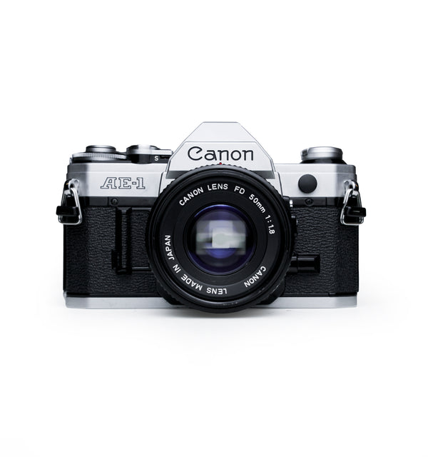 Canon AE-1 35mm SLR Film Camera with 50mm F1.8 Lens
