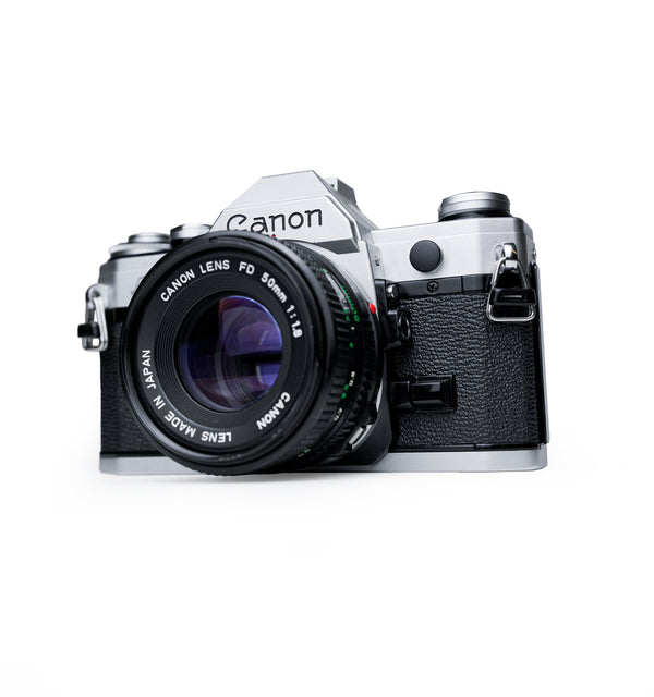 Canon AE-1 35mm SLR Film Camera with 50mm F1.8 Lens