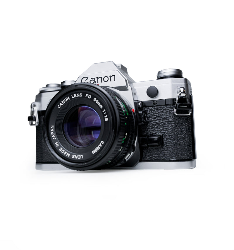 Canon AE-1 35mm SLR Film Camera with 50mm F1.8 Lens