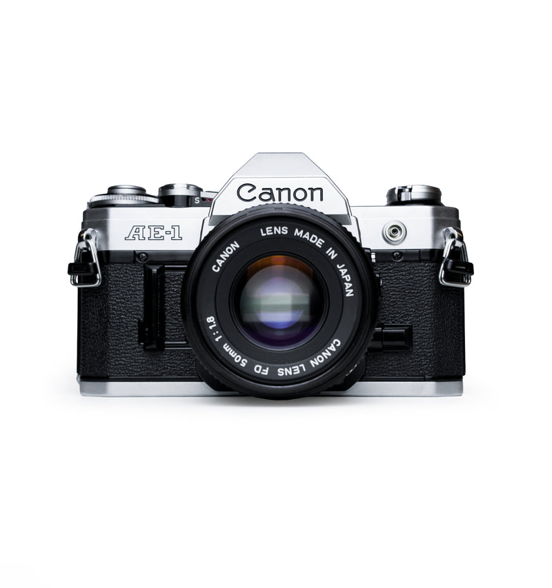 Canon AE-1 35mm SLR Film Camera with 50mm F1.8 Lens