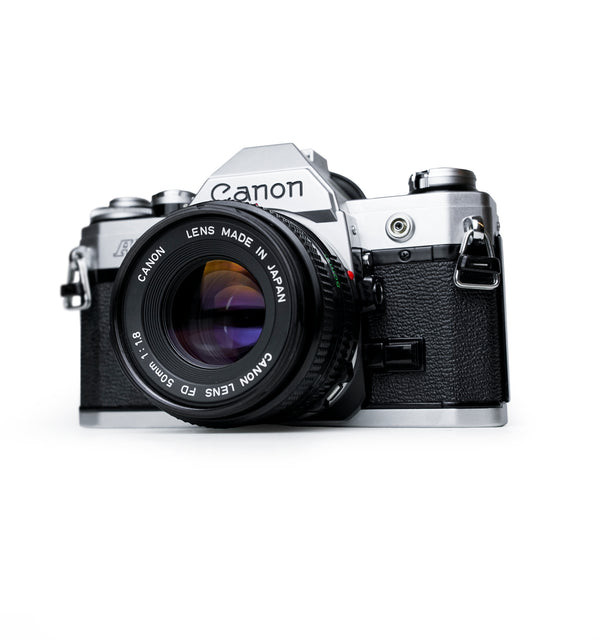 Canon AE-1 35mm SLR Film Camera with 50mm F1.8 Lens