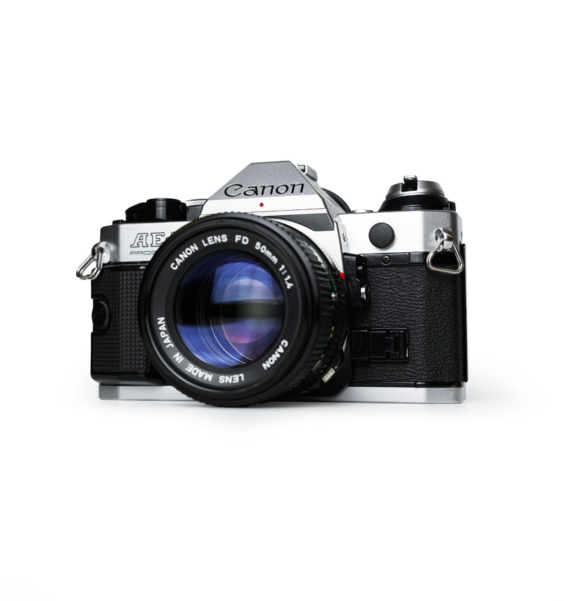 Canon AE-1 Program 35mm SLR Film Camera with 50mm F1.4 Lens
