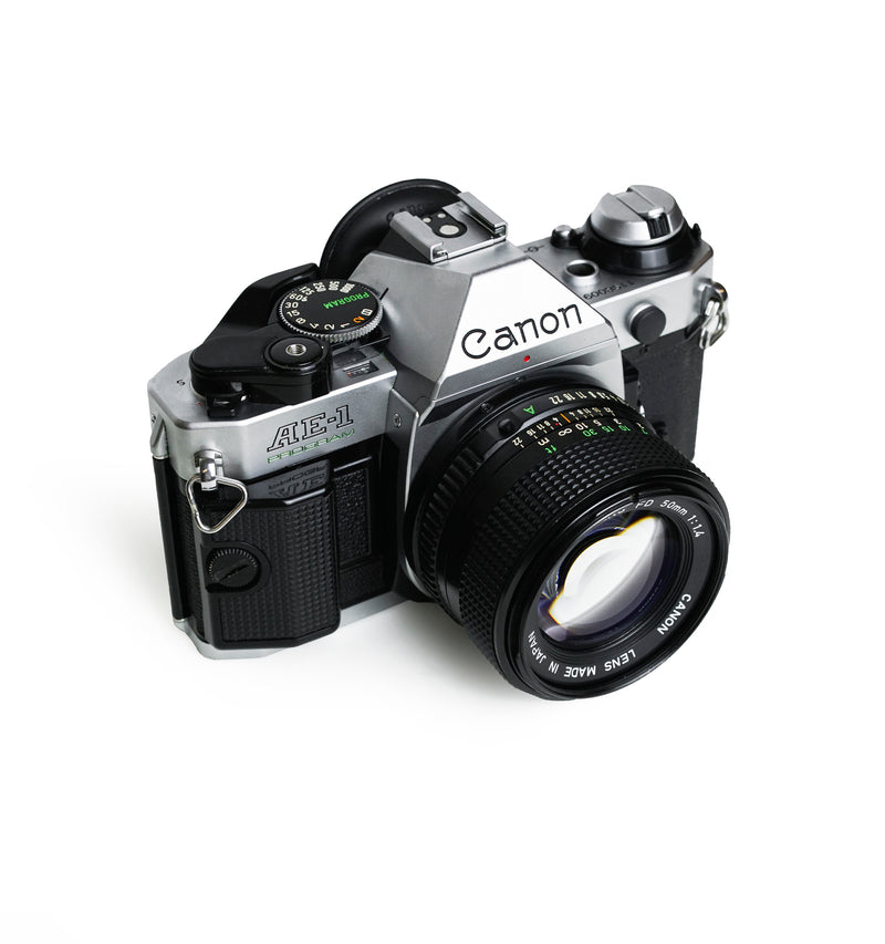 Canon AE-1 Program 35mm SLR Film Camera with 50mm F1.4 Lens
