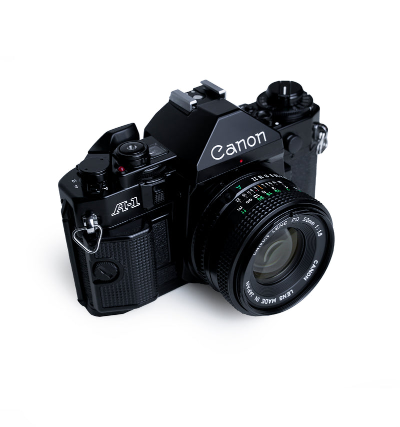 Canon A-1 35mm SLR Film Camera with 50mm F1.8 Lens