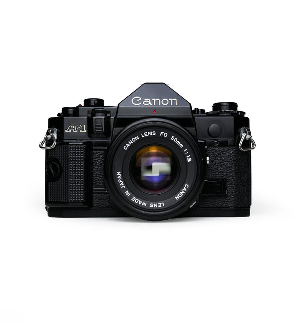 Canon A-1 35mm SLR Film Camera with 50mm F1.8 Lens