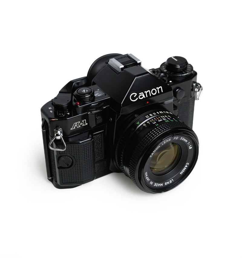 Canon A-1 35mm SLR Film Camera with 50mm F1.8 Lens