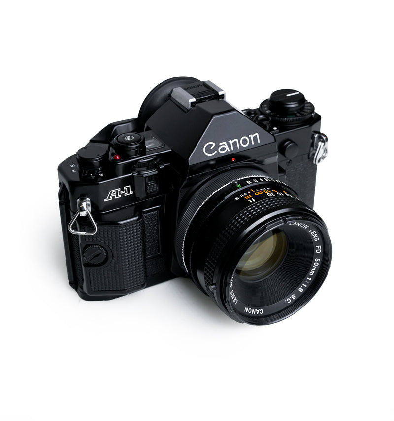 Canon A-1 35mm SLR Film Camera with 50mm F1.8 Lens
