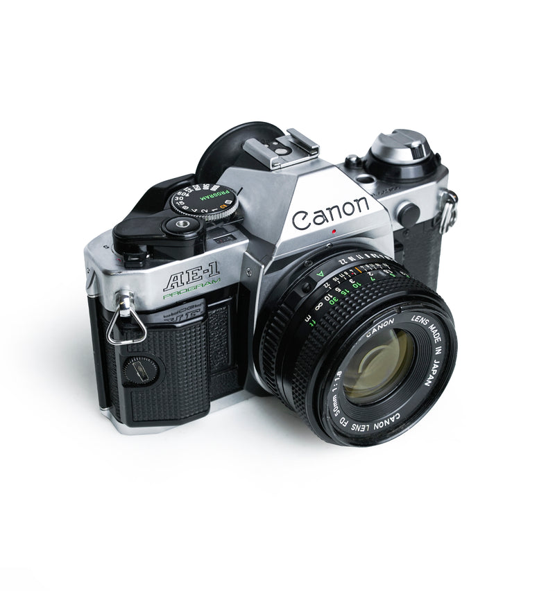 Canon AE-1 Program 35mm SLR Film Camera with 50mm F1.8 Lens