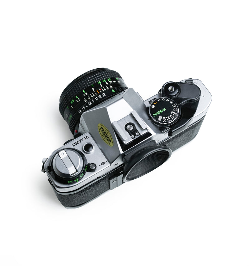 Canon AE-1 Program 35mm SLR Film Camera with 50mm F1.8 Lens