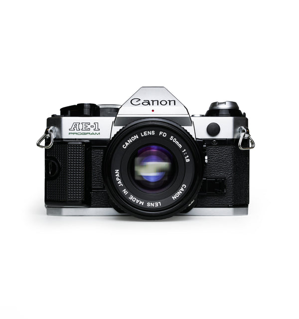 Canon AE-1 Program 35mm SLR Film Camera with 50mm F1.8 Lens