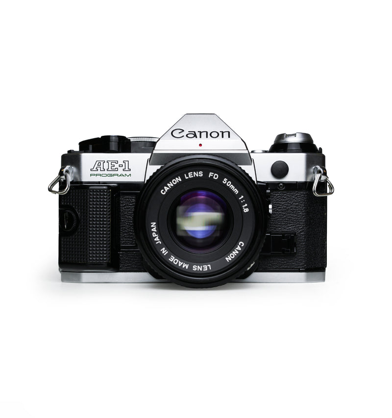 Canon AE-1 Program 35mm SLR Film Camera with 50mm F1.8 Lens