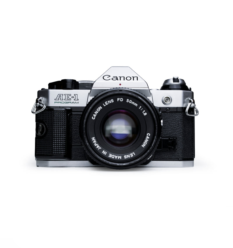 Canon AE-1 Program 35mm SLR Film Camera with 50mm F1.8 Lens