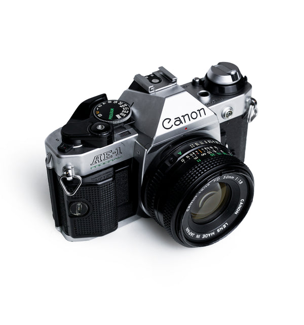 Canon AE-1 Program 35mm SLR Film Camera with 50mm F1.8 Lens