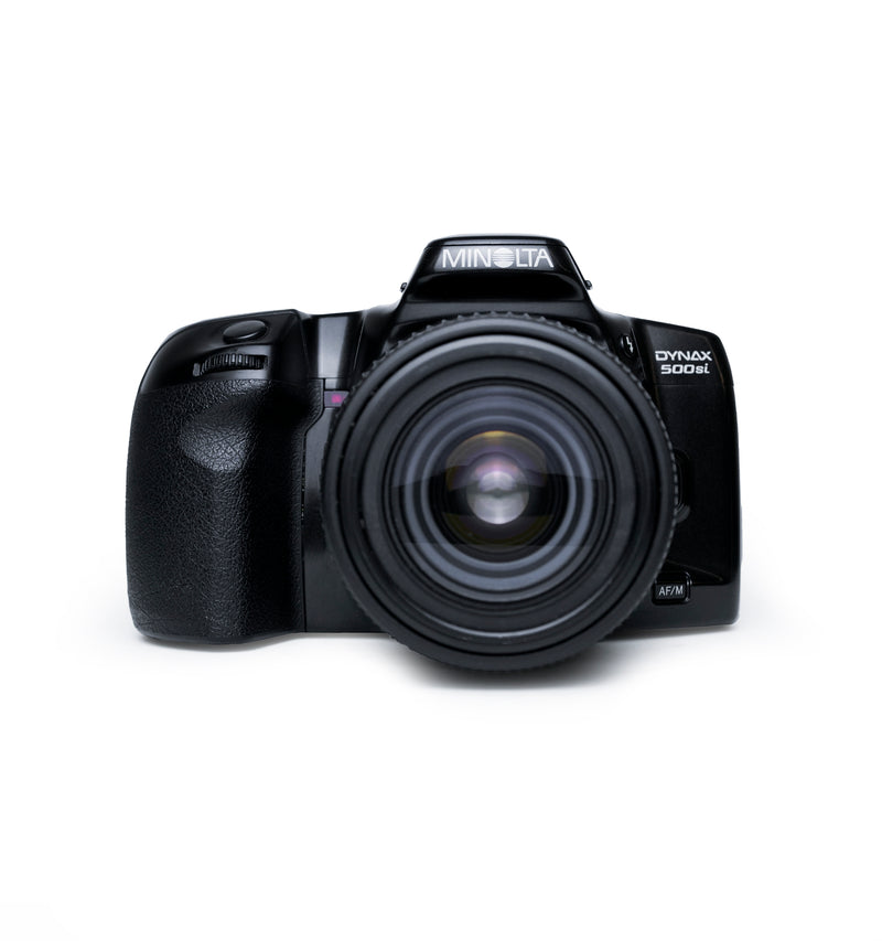 Minolta Dynax 500si 35mm SLR Film Camera with Tokina AF 28-70 F2.8 Macro Lens